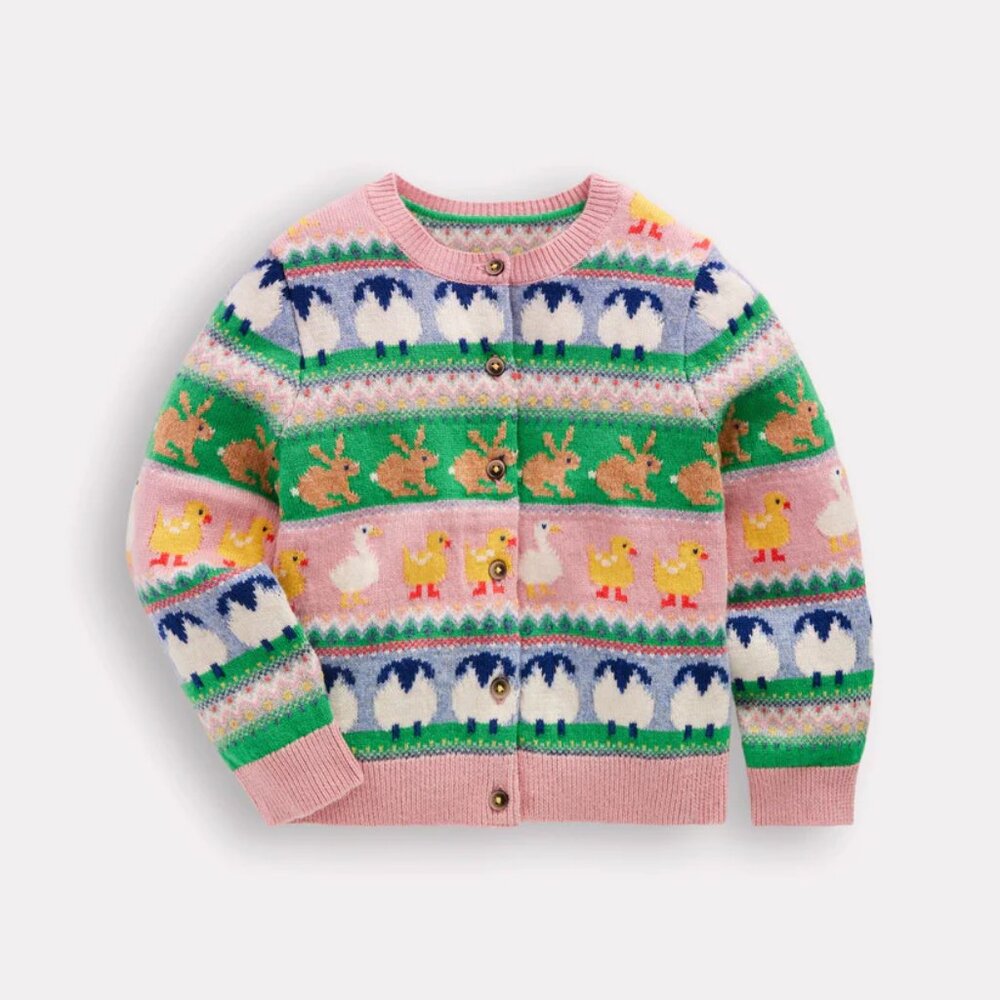 NWOT Mini Boden Edie Fair Isle Cardigan